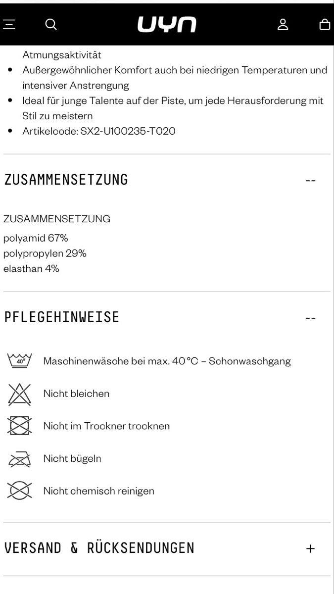 UYN Sous-vêtements: Skiunterwäsche UYN junior – D'occasion à Bever par dvojca 9