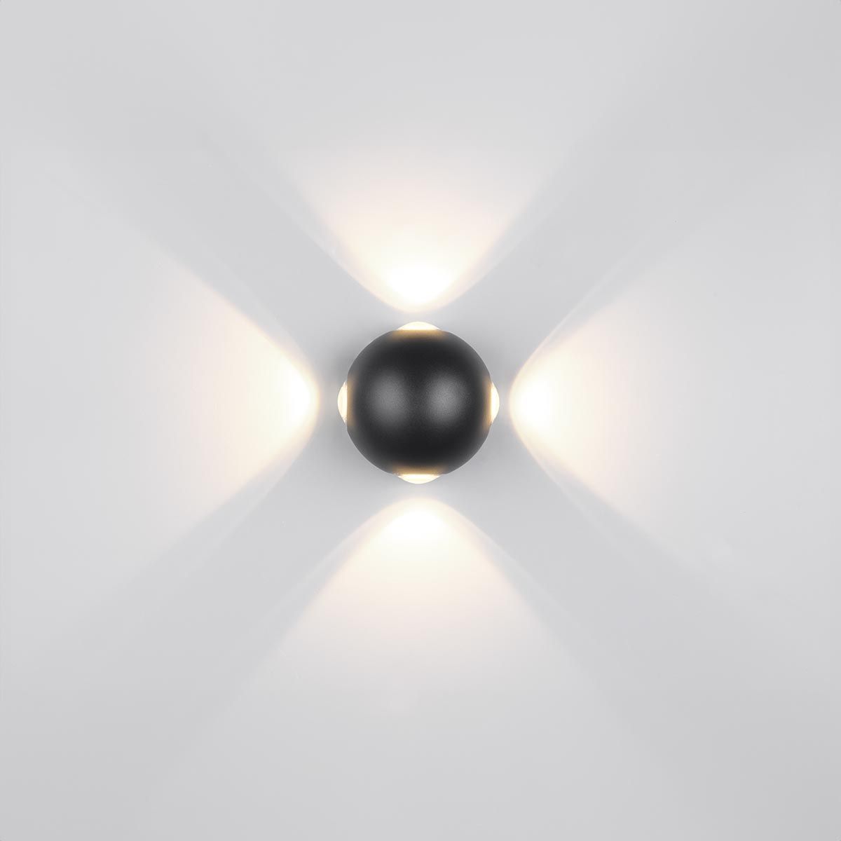 Lampade: LED Aussen Wandleuchte, Schwarz, 10 cm Ø – Nuovo (secondo la descrizione) da Kreuzlingen venduto da Smart-Light 2