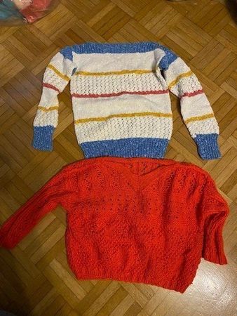 Kleiderset Mädchen Grösse ca. 116/122 handgestrickte Pullove
