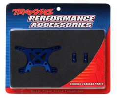 Traxxas Shock tower, front, 7075-T6 aluminum (blue-anodized)