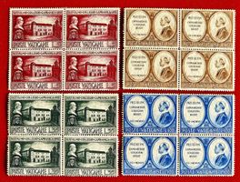 VATIKAN CAPRANICA PAPA PIO XII VIERERBLOCK 1957** POSTFRISCH