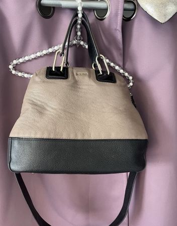 Furla Handtasche Leder Grau/Schwarz - Top Zustand!