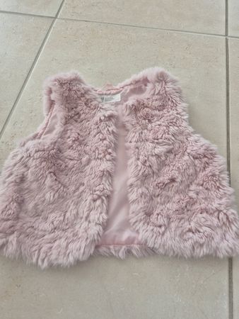 Rosa H&M Fellweste, Grösse 98, Gilet