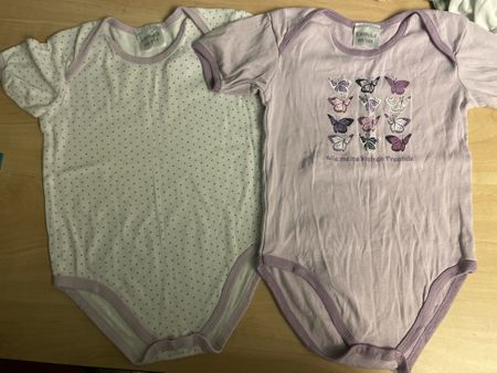 2 Bodys  Exmax 98/104 lila gemustert 2 Stk