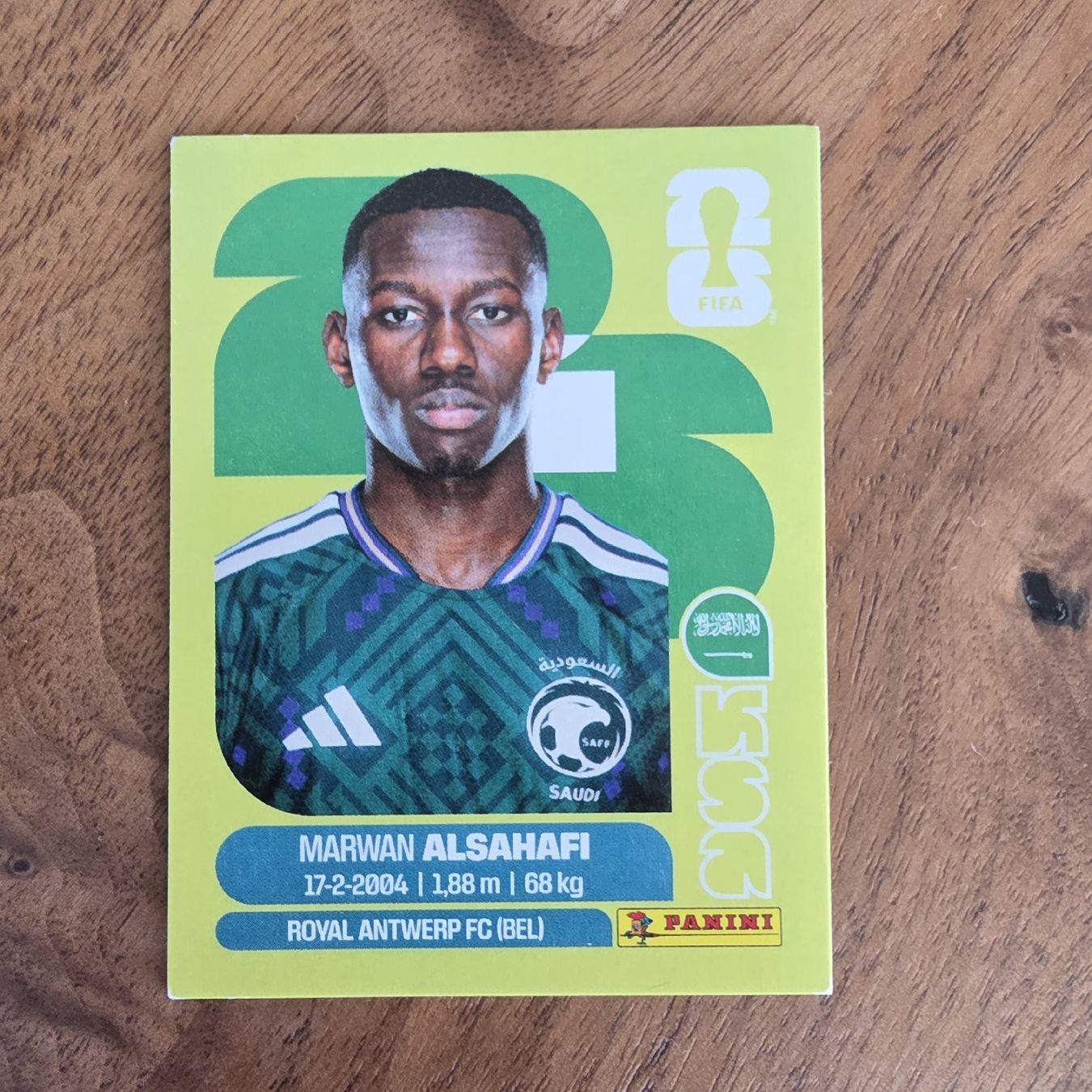 Panini Carte collezionabili: Fussball Sticker KSA15 Marwan Alsahafi – Nuovo e nell'imballaggio originale da Buchs AG venduto da LogoParts