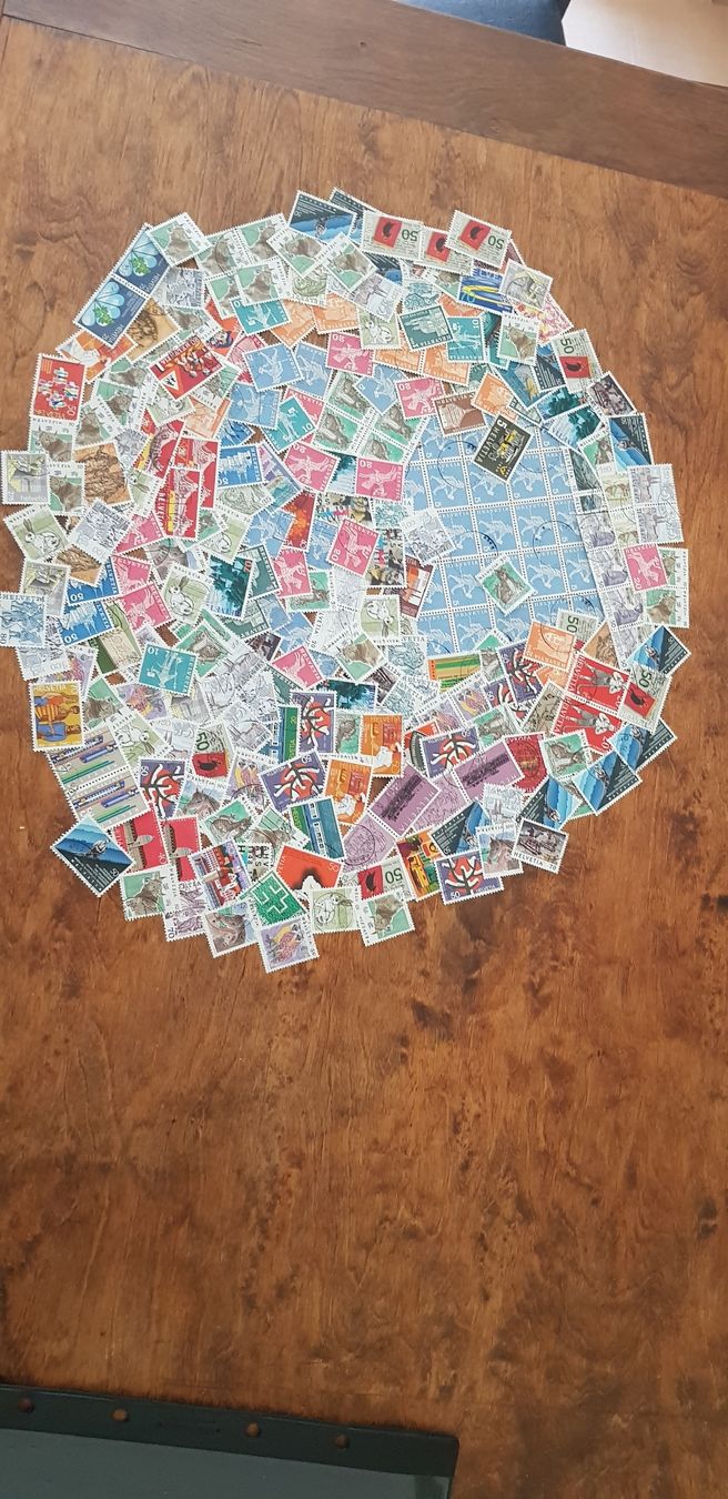 Alle Briefmarken: Schweizer Briefmarkensammlung gestempelt – Gebraucht aus Jona von Glareola