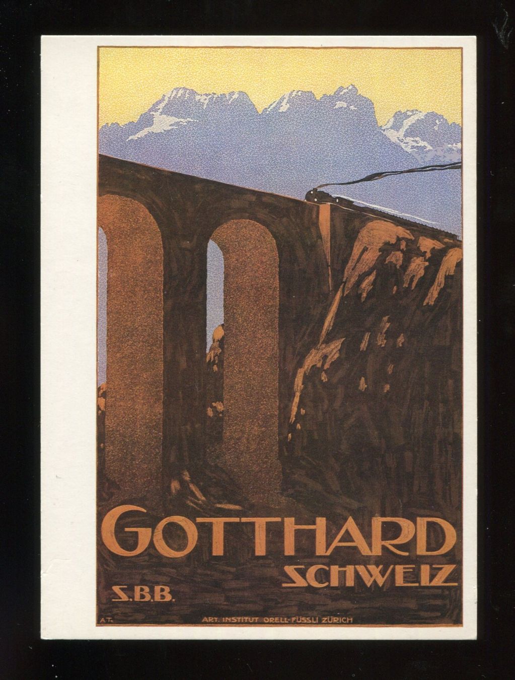 Cartes postales: Gotthardbahn, Künstlerkarte – D'occasion à Aarau par Elmaar41
