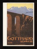 Gotthardbahn, Künstlerkarte