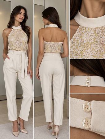 PINKO tuta elegante in pizzo  Tg. 40
