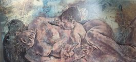 Hans Erni – Mutter und Kind (Kunstdruck auf Sperrholz)