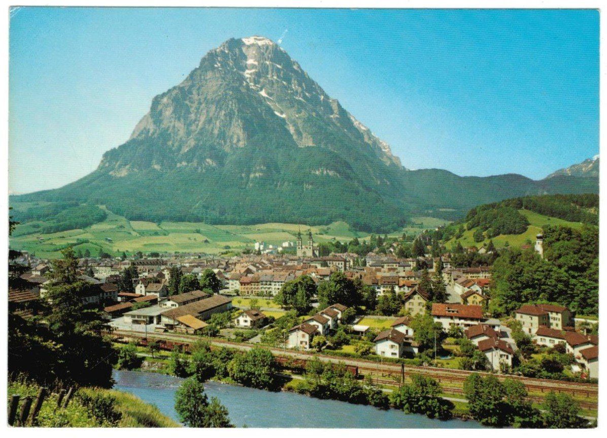 Cartoline postali: AK Glarus mit Glärnisch – Usato da Zürich venduto da Tolima194