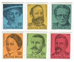 Briefmarken "Bekannte Personen". Jugoslawien.