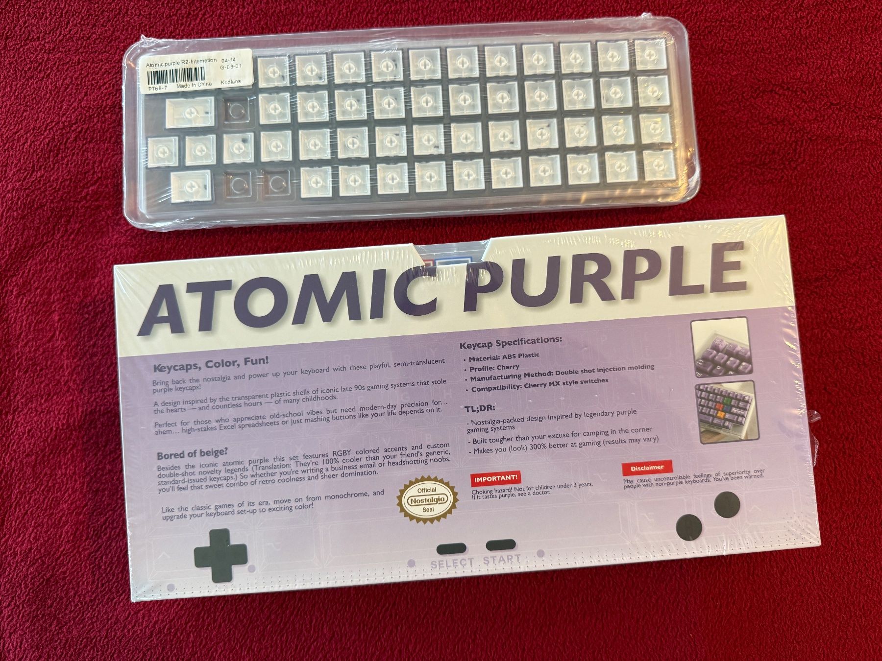 Claviers: PBTFans Atomic Purple Keycap Set - Nintendo Style – Neuf (Voir description) à Wilen b. Wollerau par TheNordic 1
