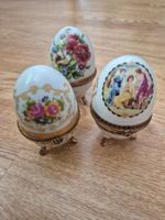 Porzellan Ei Deko mit Blumenmuster