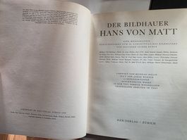 Der Bildhauer Hans von Matt - Monographie - 1949