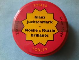 Boîte de cirage ancienne Tobler, rouge, vintage!