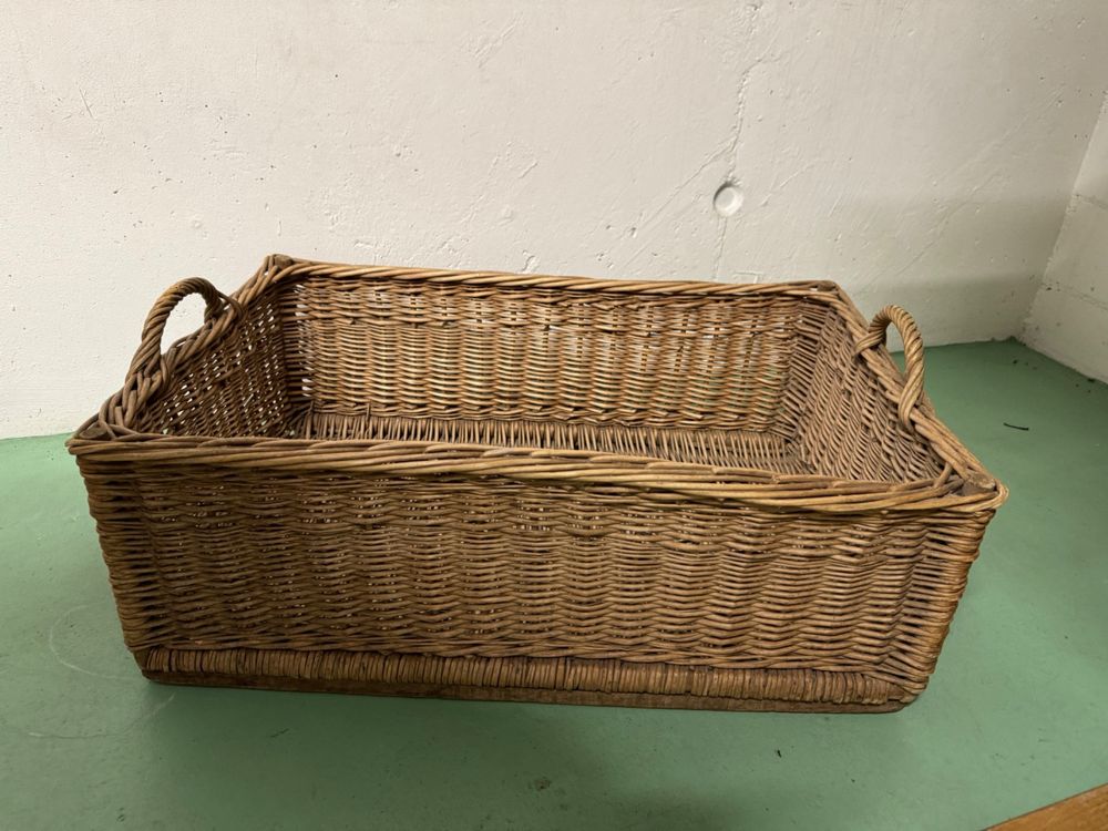 Red Hamper Weidenkorb Groß, Rechteckig – Ungeschälte Weide, Für Außenbereich, Ca. 35x25x80 Cm