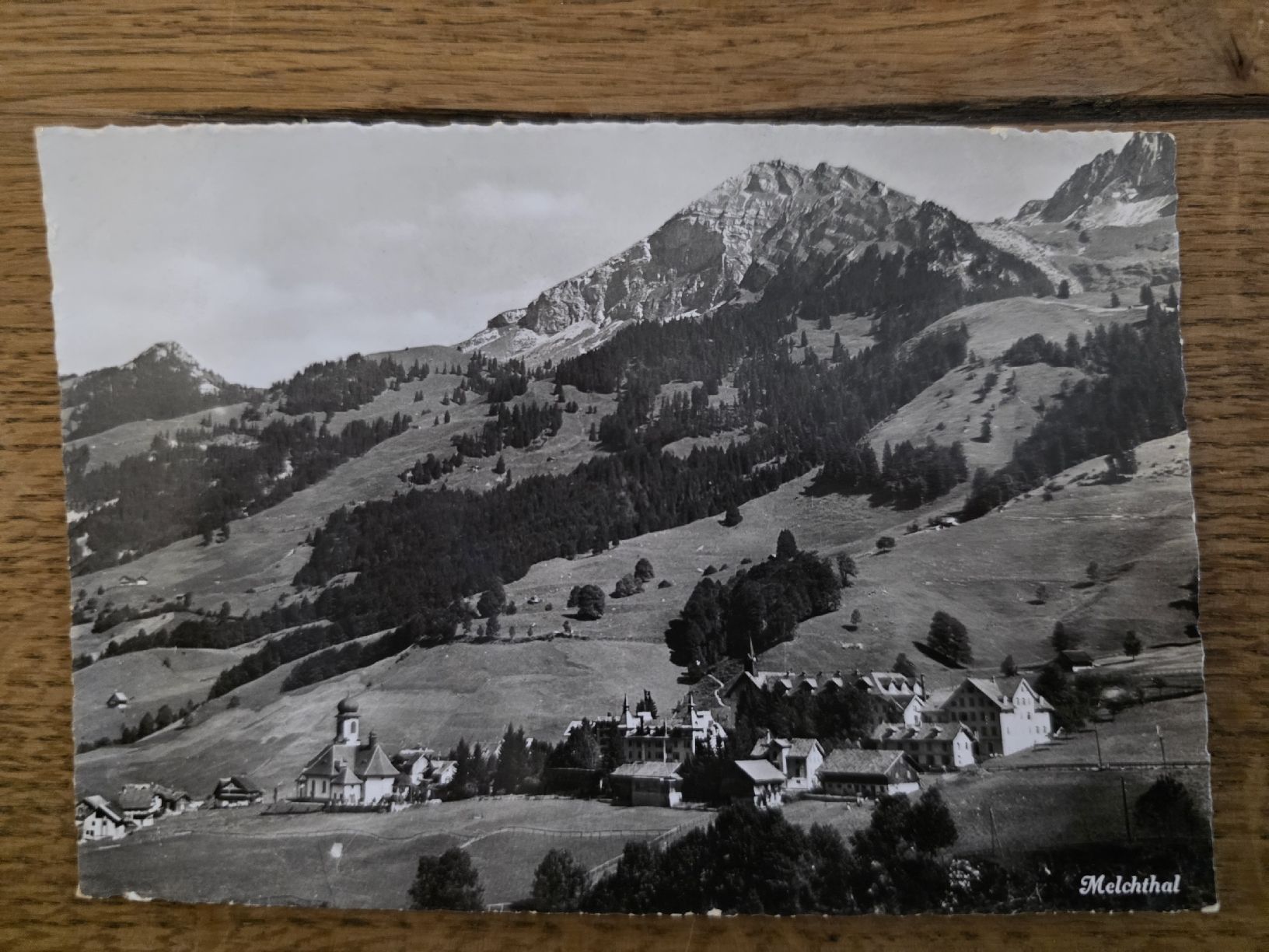 Ansichtskarten: Ansichtskarte Melchtal schwarz-weiss – Gebraucht aus Emmenbrücke von clodilaus