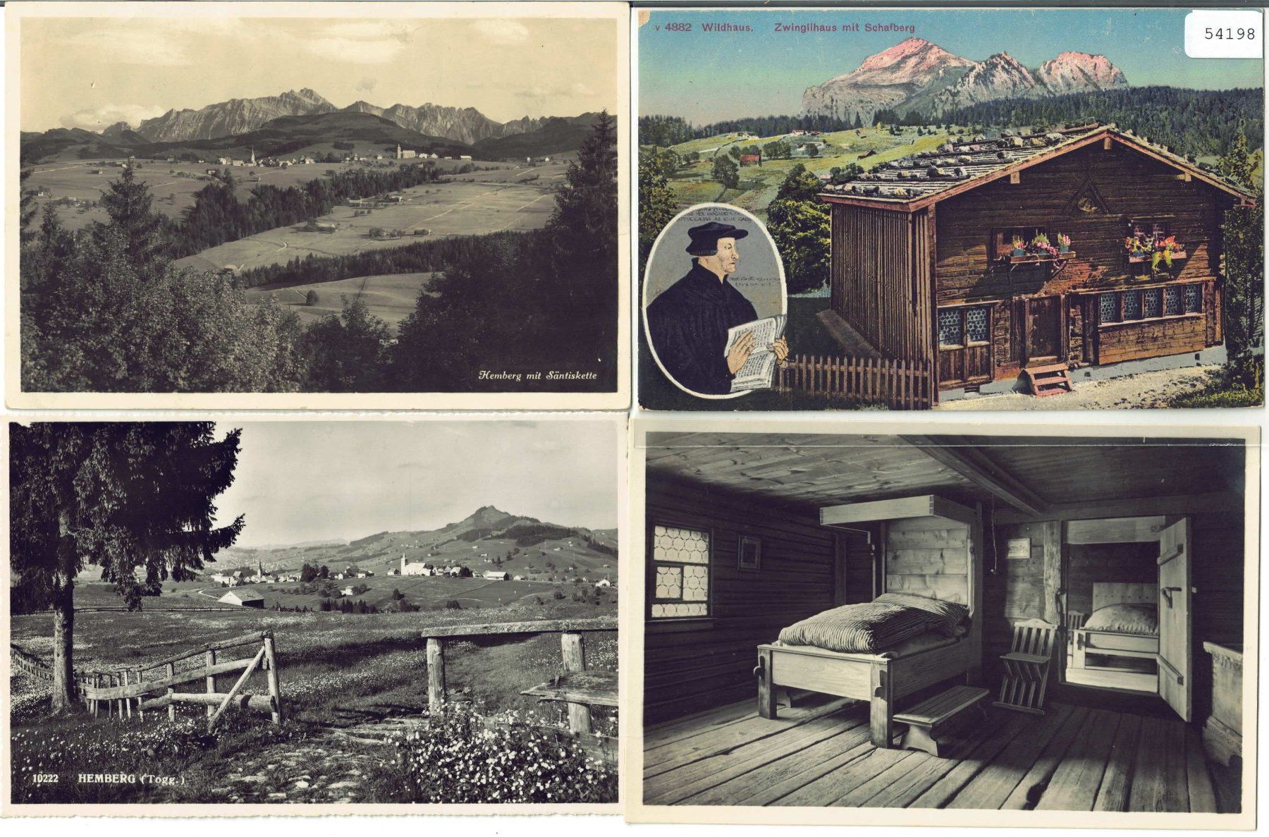 Cartoline postali: 4 AK - Toggenburg – Usato da Ettingen venduto da Kartenplanet