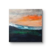 Acrylgemälde mit Landschaft 30x30 cm, Sunset