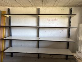 Regalsystem Metall braun/weiss 4 Etagen