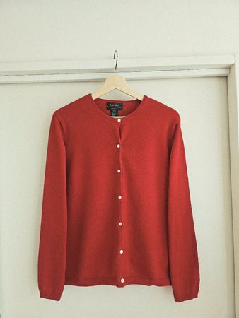 Ralph Lauren Cardigan in size LG, Vibrant Red❤️