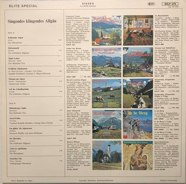 Dischi in vinile: Singendes, klingendes Allgäu (LP) – Usato da Grüningen venduto da azulmarron 1