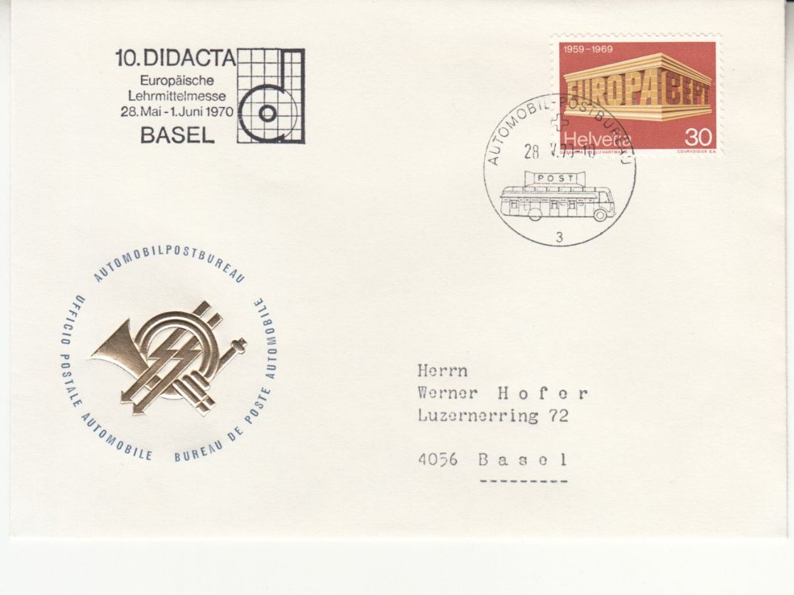 Tutti i francobolli: Sonderstempel A. 1181 Didacta Basel 1970 – Usato da Bürglen TG venduto da StampGraf
