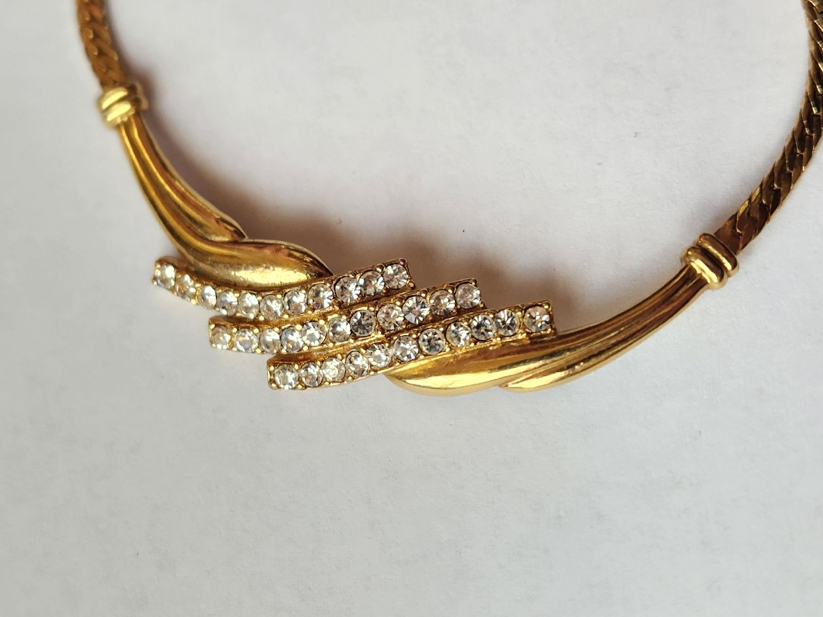 Catenine: Goldkette mit Strass, Vintage, Avon – Usato da St. Gallen venduto da GIULESGG 4