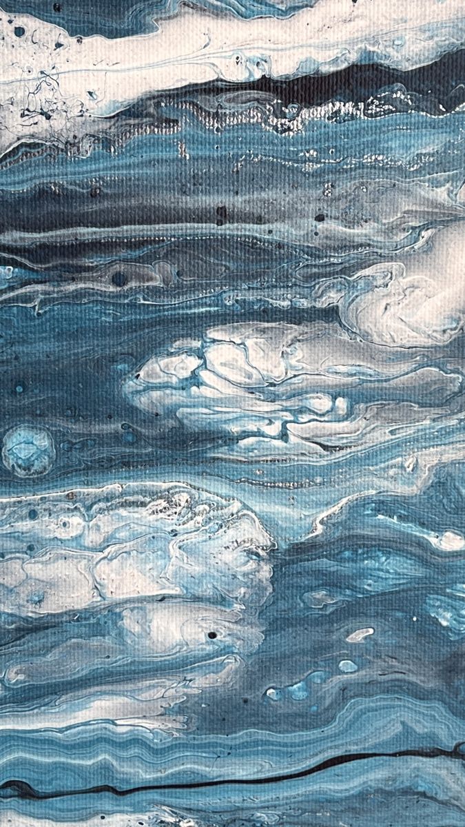 Dipinti: Abstraktes Acryl Bild "Meeresbrise" Leinwand – Nuovo (secondo la descrizione) da Hochdorf venduto da Jasminurschel 3
