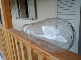 Vaso in vetro soffiato transparente Grande Fagiolo