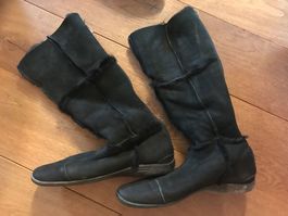 Designerstiefel flach - Winter & Übergang Gr. 38