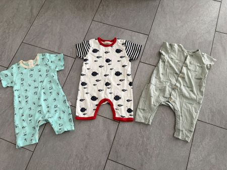 Sommerpyjamas - Grösse 62/68 - Alana/H&M/Pusblu - 3 Stück