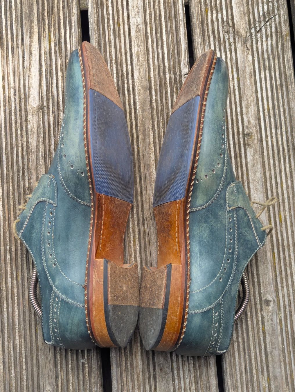 Scarpe da uomo: FLECS Glattlederschuh, grün, Blake-Verarbeitung – Usato da Thalheim AG venduto da epservices 3