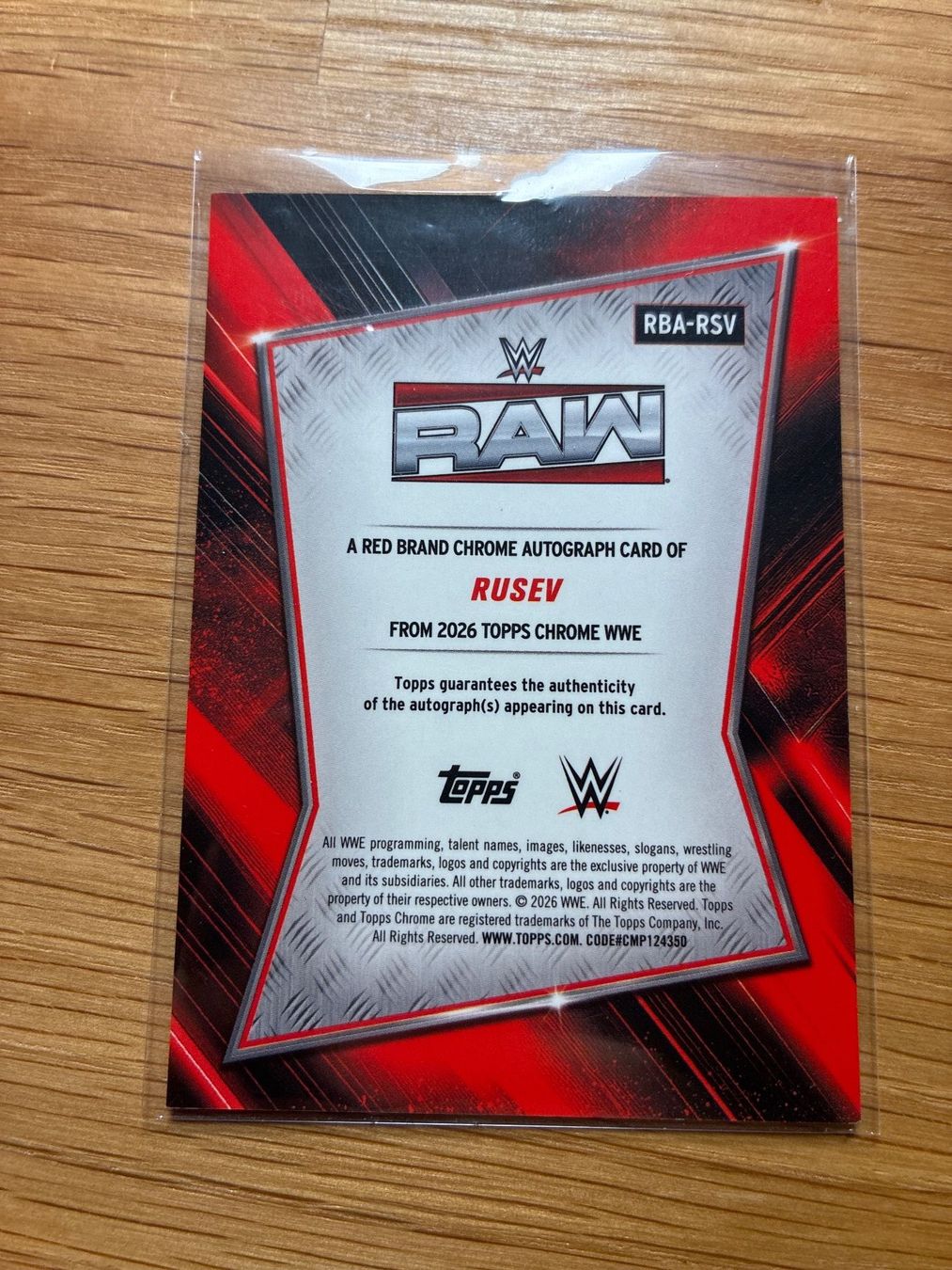 Topps Carte collezionabili: Topps Chrome WWE Rusev On-Card Autogramm – Usato da Wangenried venduto da Garagara 1