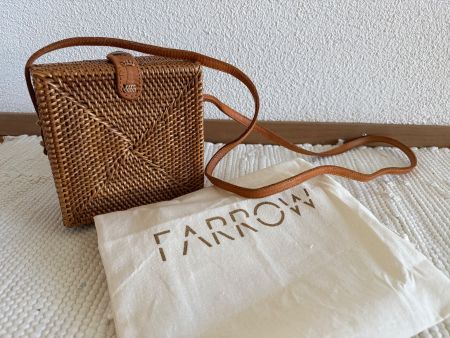 Sac farrow en rotin tressé marron occasion