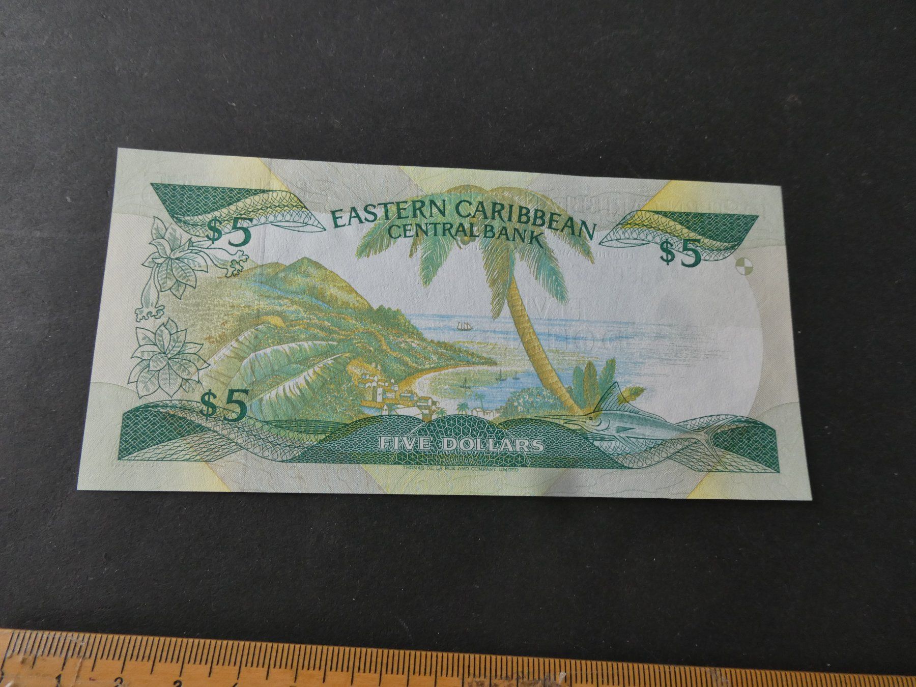 Banconote: Eastern Caribbean, 5 Dollars ungefaltet – Usato da Hinterforst venduto da Rohusri 1