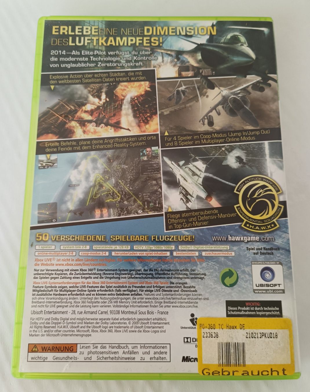 Microsoft Giochi: Xbox 360 Game: Tom Clancy's H.A.W.X. - Live – Usato da Oberhofen Thun'see venduto da cri_6md2 1