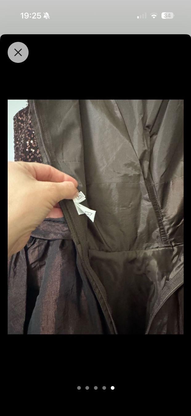Vestiti: Schickes, glänzendes, braunes Partykleid Grösse 40 – Nuovo (secondo la descrizione) da Zumikon venduto da naiischoen 6