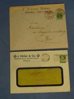 2 verschiedene Ganzsachen, Kohlenhandlung J. Hirter, Bern
