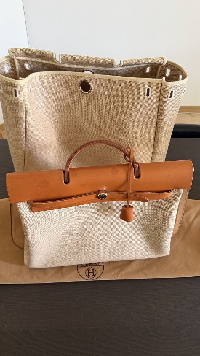 Hermès Borse da donna: Hermès Herbag Toile Canvas Leather – Usato da Zürich venduto da na_c9 5