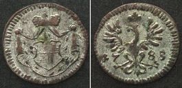 BRANDENBURG-ANSBACH Pfennig 1785 KARL ALEXANDER Billon unz