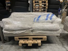 Sofa 2-Sitzer beige strukturiert neu in Folie verpackt