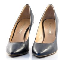 Escarpins en cuir bleu marines t. 38