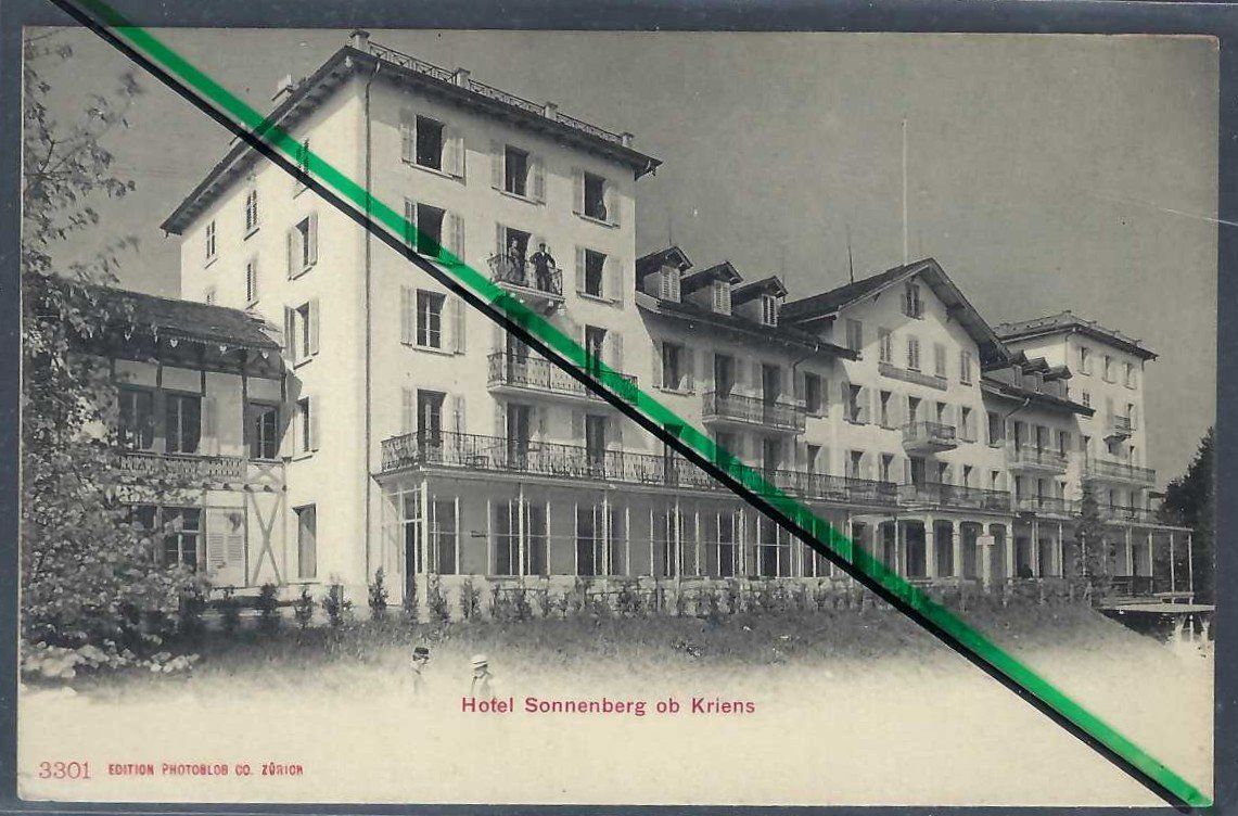 Cartoline postali: Kriens. Hotel Sonnenberg. – Usato da Horw venduto da SwissSteamMemories