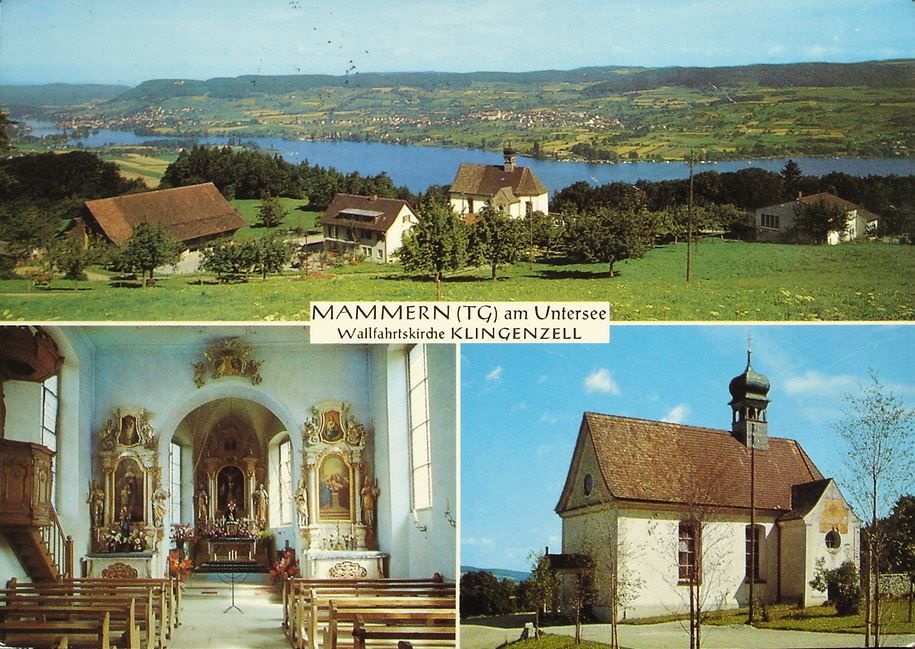 Cartoline postali: MAMMERN am Untersee, Wallfahrtskirche – Usato da Jona venduto da philajona