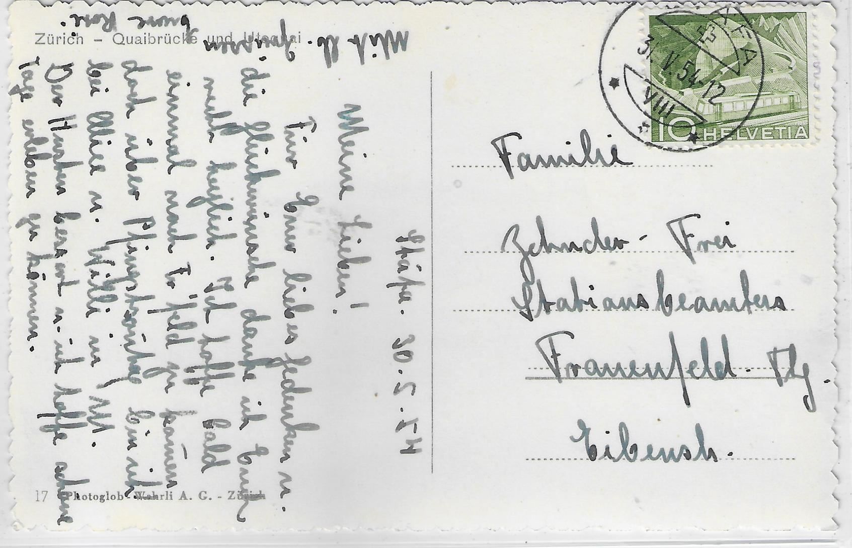 Cartes postales: Zürich - Quaibrücke mit Tram – D'occasion à Ettingen par Kartenplanet 1