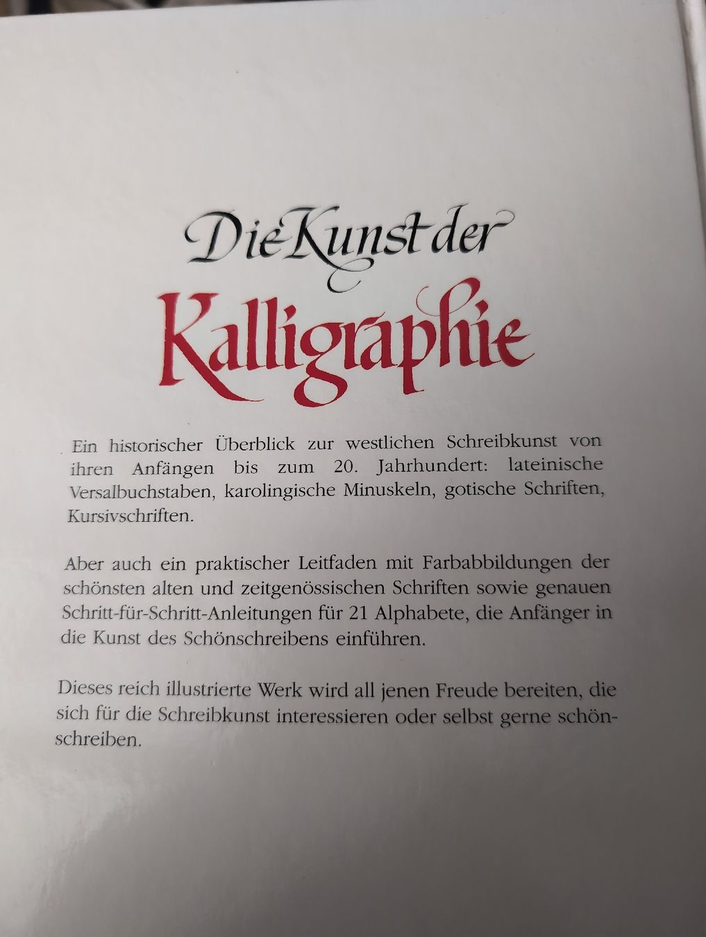 Livres: Die Kunst der Kalligraphie  – D'occasion à Bern par berneroberlaenderin 1