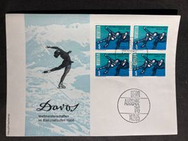 Schweiz 1965 Eiskunstlauf WM Davos 4er-Block 1.Tag Bern
