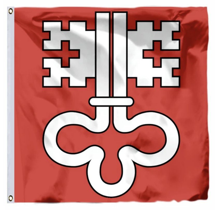 Bandiere: Schweizer Flagge des Kantons Nidwalden, 90x90cm – Nuovo e nell'imballaggio originale da Gurmels venduto da Swisspod